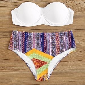 Bikini set, underwire Top, high waisted bottoms